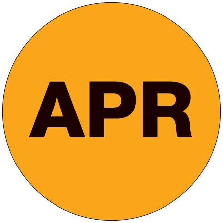 Bsc Preferred 1'' Circle - ''APR'' Fluorescent Orange Months of the Year Labels BUY00016076
